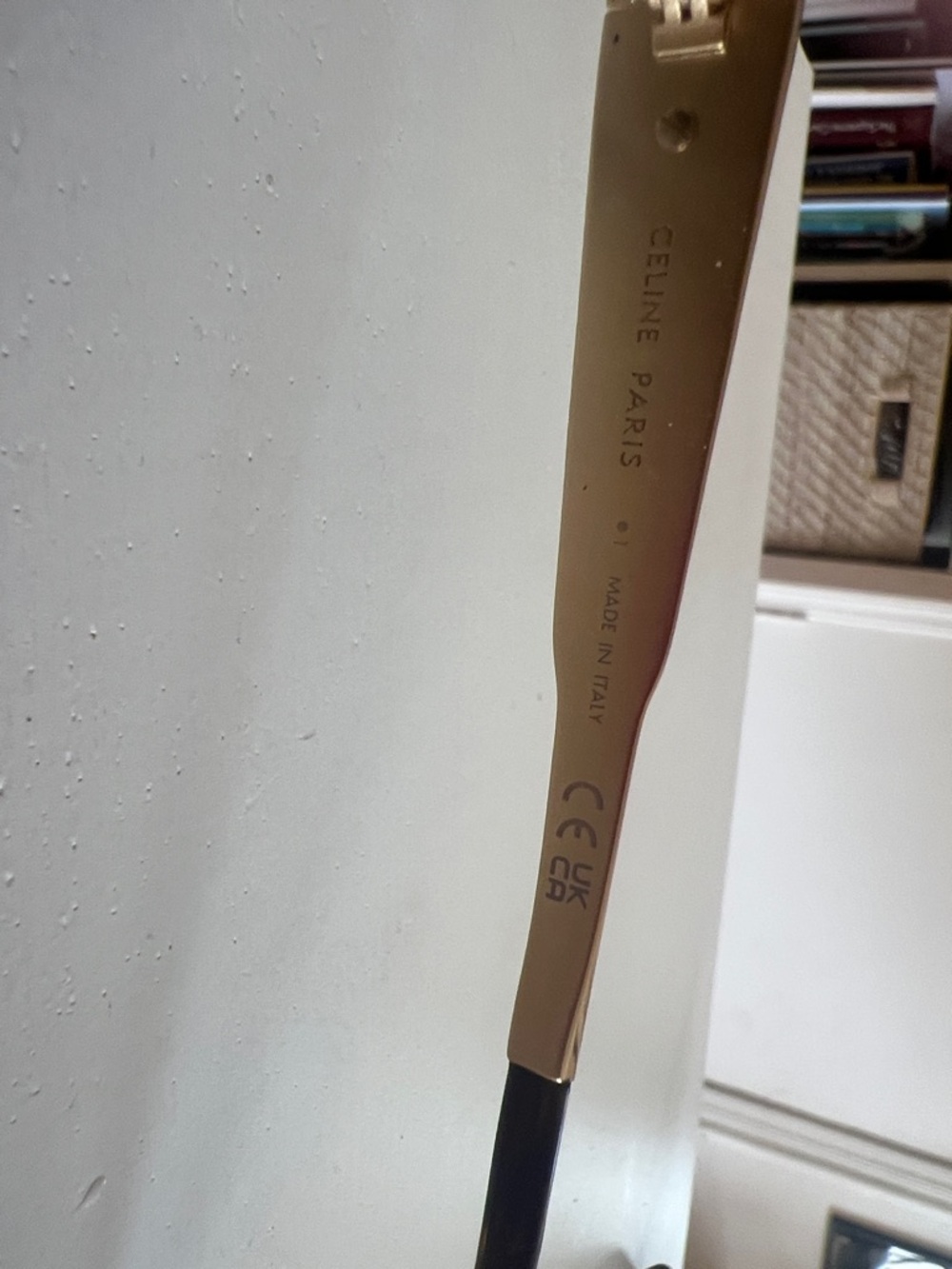 CELINE Triomphe Metal Sunglasses/ Brown Leather Crossbody Phone/Glasses Pouch - Picture 5 of 6